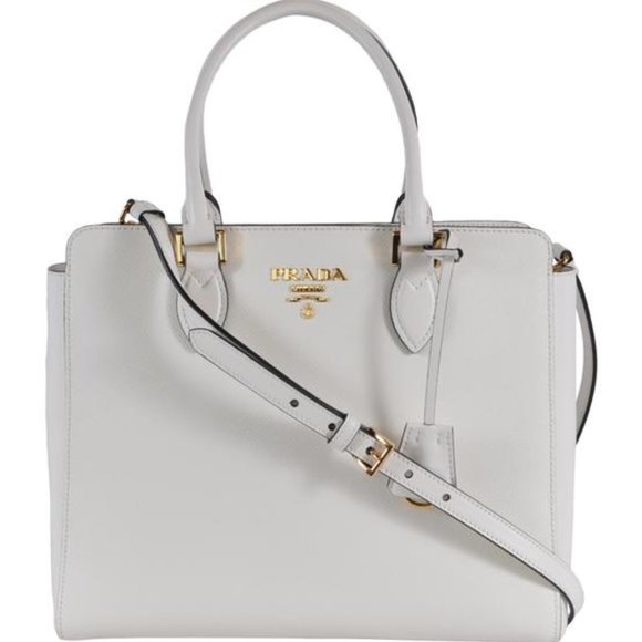 New Borsa A Mano Bianco 2-way Purse White Saffiano - Picture 8 of 15